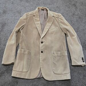 Vintage Sears The Mens Store Corduroy Blazer Jacket Mens‎ 44 Tall Tan